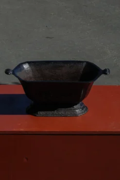 Ancienne jardinière en fonte avec poignées, française, années 1900-1920