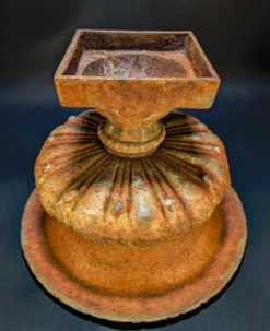 Ancienne Jardinière en Fonte – Vasque Médicis sur pied – 27 cm – 5,5 kg