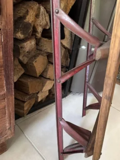 Ancienne luge américaine en bois vintage