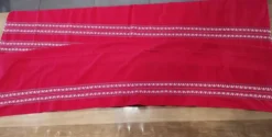 Ancienne nappe rectangulaire rouge Basque