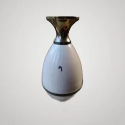 Ancienne petite lampe oeuf métal crème/métal doré goût maison charles annee