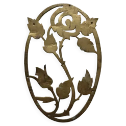 Ancienne petite rosace ovale en laiton largeur, hauteur 18cm
