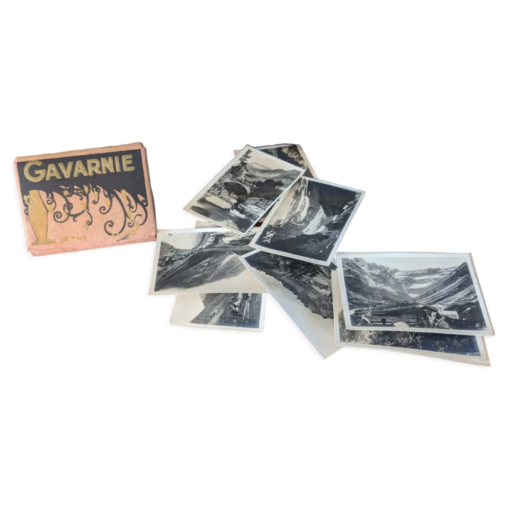 Ancienne pochette souvenir de 12 vues de Gavarnie années 20