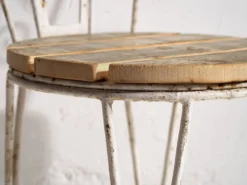 Anciennes chaises d’extérieur blanches (vers 1920). Ensemble de 4 pièces