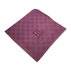 Anciennes serviettes de tables couleur prune monogramme BL