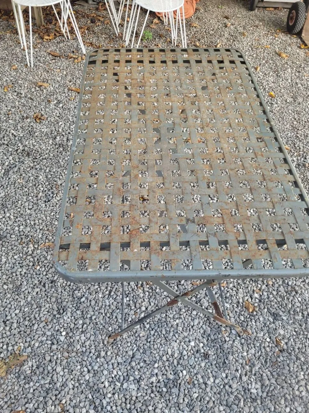Ancienne table de jardin pliante