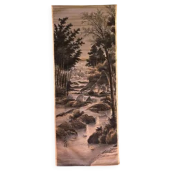 Ancienne tapisserie tenture velours Asie Japon XIXe XXe