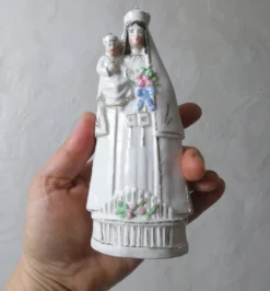 Ancienne vierge Marie statue en porcelaine Notre Dame 16,5 cm