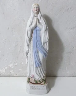 Ancienne vierge Marie statue en biscuit 25,5 cm