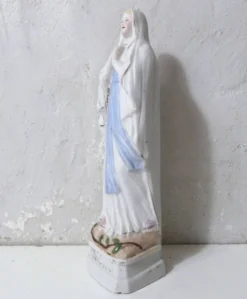 Ancienne vierge Marie statue en biscuit 25,5 cm