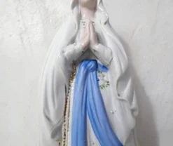 Ancienne vierge Marie statue en biscuit XIXème