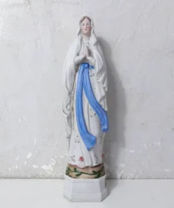 Ancienne vierge Marie statue en biscuit XIXème