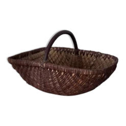 Ancien panier à récolte en osier