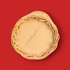 Ancien porte-parapluie en osier tressé – fabrication artisanale - années 70