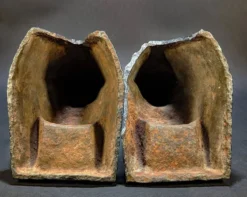 Anciens chenets orientalistes – figures assyriennes, XVIIIème s.