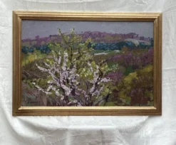 Ancien tableau Huile sur carton signé dimension : hauteur -57cm- largeur-83