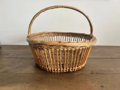 anier vintage en osier, années 50