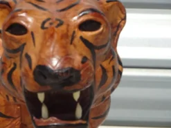 Animal en cuir véritable, tigre de 58 cm