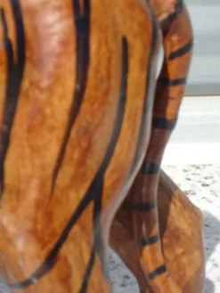 Animal en cuir véritable, tigre de 58 cm