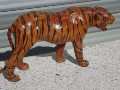 Animal en cuir véritable, tigre de 58 cm