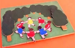 Années 1940 Jeu de formes Puzzle bois " la ronde "