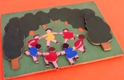 Années 1940 Jeu de formes Puzzle bois 