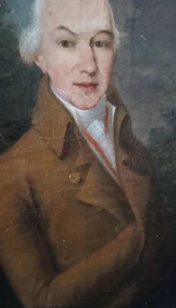 An old portrait of a gentleman dating from the late 18th century