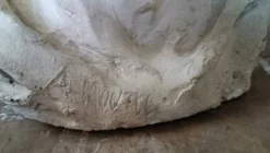 A. Novelli, buste masculin, sculpture en plâtre