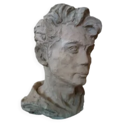 A. Novelli, buste masculin, sculpture en plâtre
