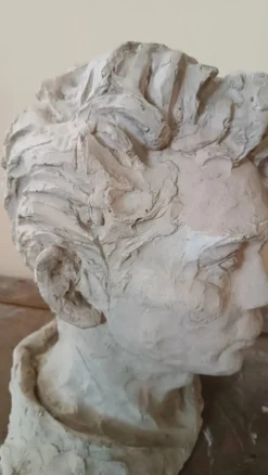 A. Novelli, buste masculin, sculpture en plâtre