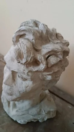 A. Novelli, buste masculin, sculpture en plâtre