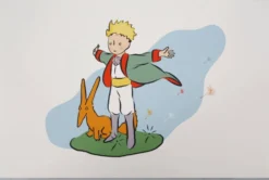 Antoine de Saint-Exupéry : Le Petit Prince et son ami le renard, lithographie