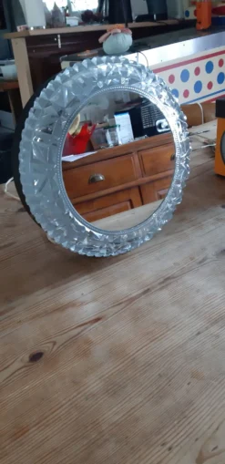 Applique vintage métal verre et miroir