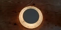 Applique vintage métal verre et miroir