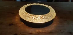 Applique vintage métal verre et miroir