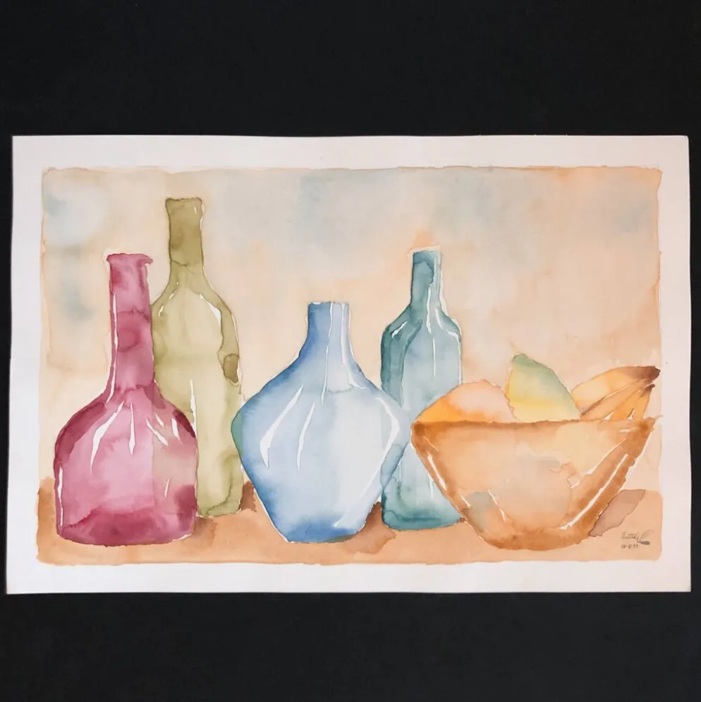 Aquarelle post impressionniste, Allemagne années 90
