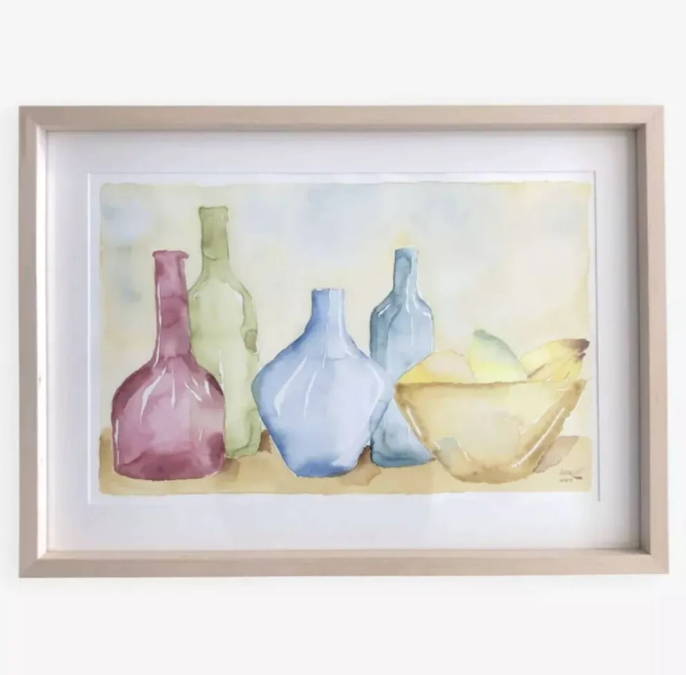 Aquarelle post impressionniste, Allemagne années 90