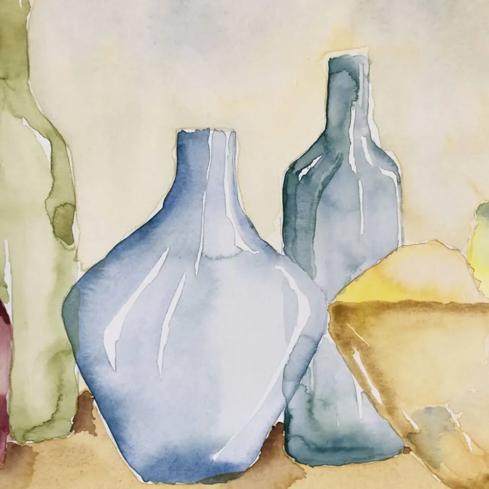Aquarelle post impressionniste, Allemagne années 90