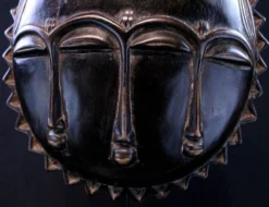 Art Africain Afrique - Masque Baoulé Soleil - 28 cm