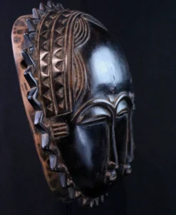 Art Africain Afrique - Masque Baoulé Soleil - 28 cm