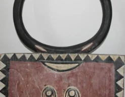 Art Africain Masque palette bois sculpte Cote d'Ivoire Baoule hauteur 87 cm