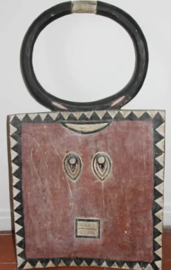 Art Africain Masque palette bois sculpte Cote d'Ivoire Baoule hauteur 87 cm