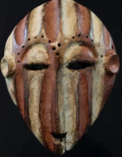 Art Africain Tribal - Masque Kela Yela RDC - 24,5 Cms