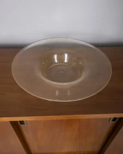 Assiette décorative en verre de Murano des années 1980 avec un design en feuille d'or par V. Nason & C.