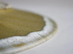 Assiette en céramique scandinave, signée, années 1970