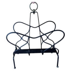 Attribué à Jacques Adnet (1900-1984) - Porte revue en métal laqué noir