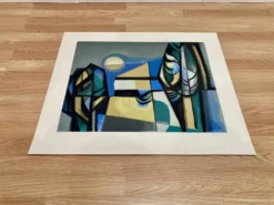 Authentique lithographie signée.