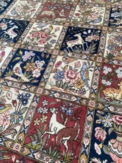 Authentique Tapis Persan Bakhtiar Saman Fait Main 318x198 cm 100% Laine