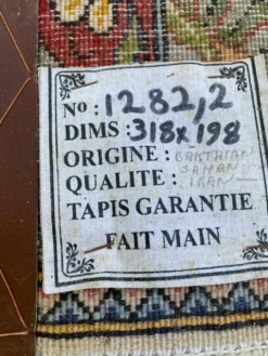 Authentique Tapis Persan Bakhtiar Saman Fait Main 318x198 cm 100% Laine