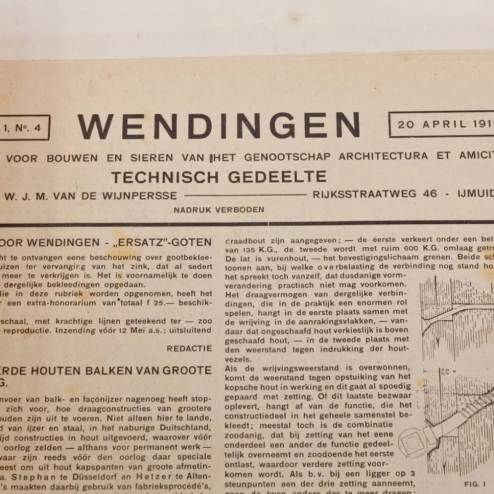 Avril 1918, Wendingen, lithographie de C. J. Blaauw